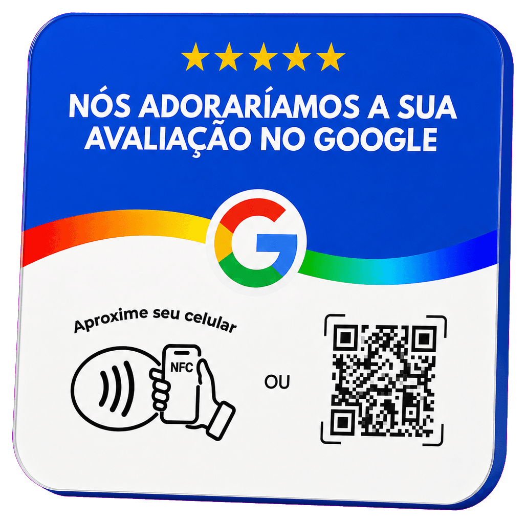 Plaquinha de Avaliação Google NFC em Niterói